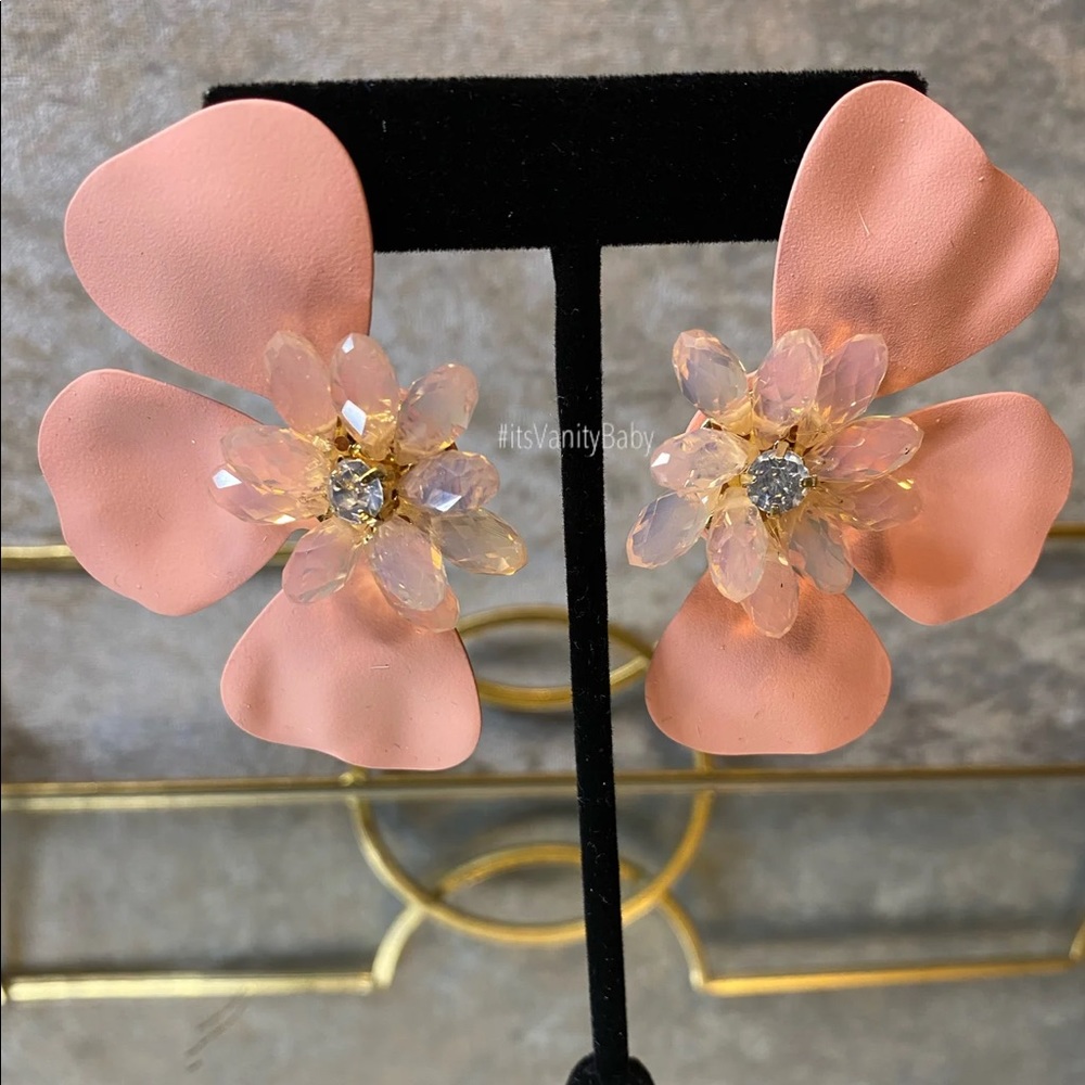 Statement flower earrings